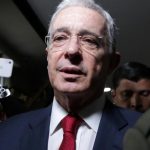 FILE PHOTO: Colombia's former president Uribe testifies in private hearing at Supreme Court of Justice in Bogota