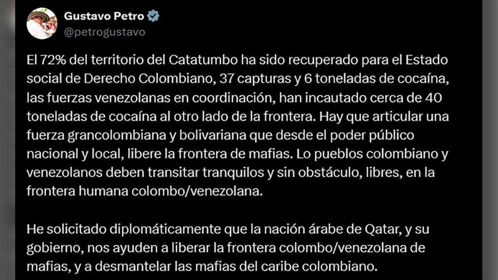 250620-Presidente-Petro-solicita-apoyo-de-Qatar-para-liberar-la-frontera-colombo-venezolana-de-las-mafias-1280